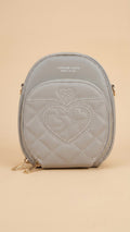 Mini Heart Quilted Crossbody Bag for Women | Stylish PU Leather Shoulder Bag