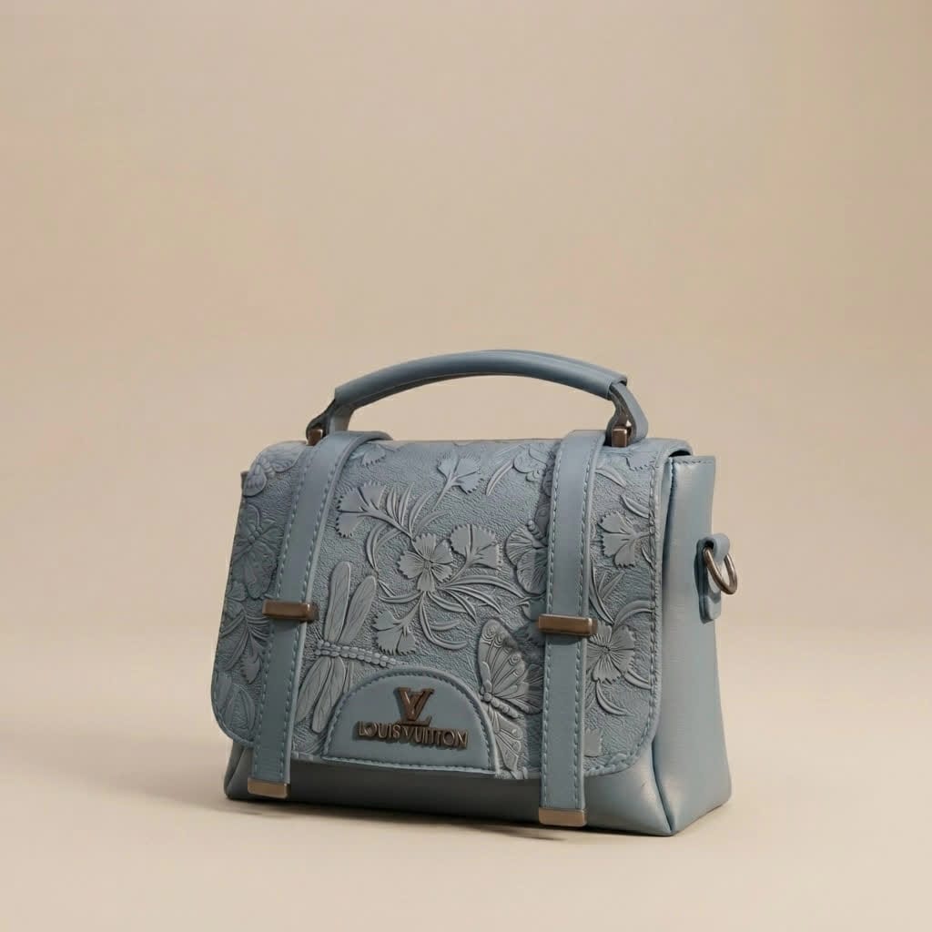 Elegant Floral Embossed Handbag