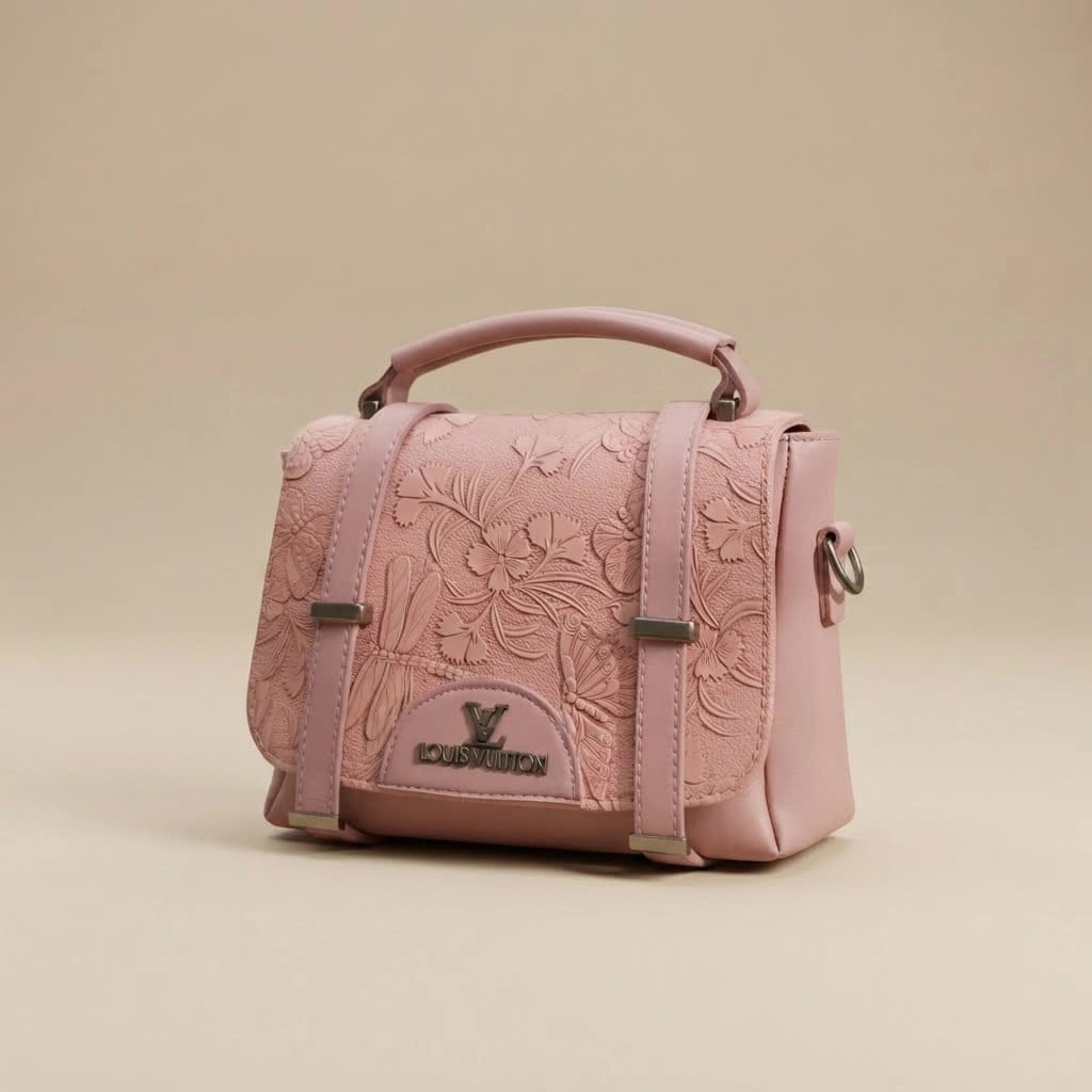 Elegant Floral Embossed Handbag