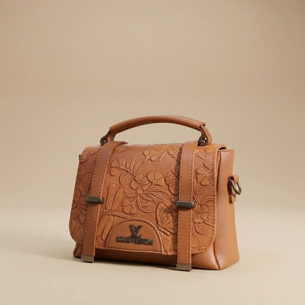 Elegant Floral Embossed Handbag