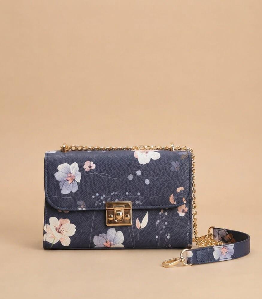🌸 Elegant Floral Chain Crossbody Bag for Women