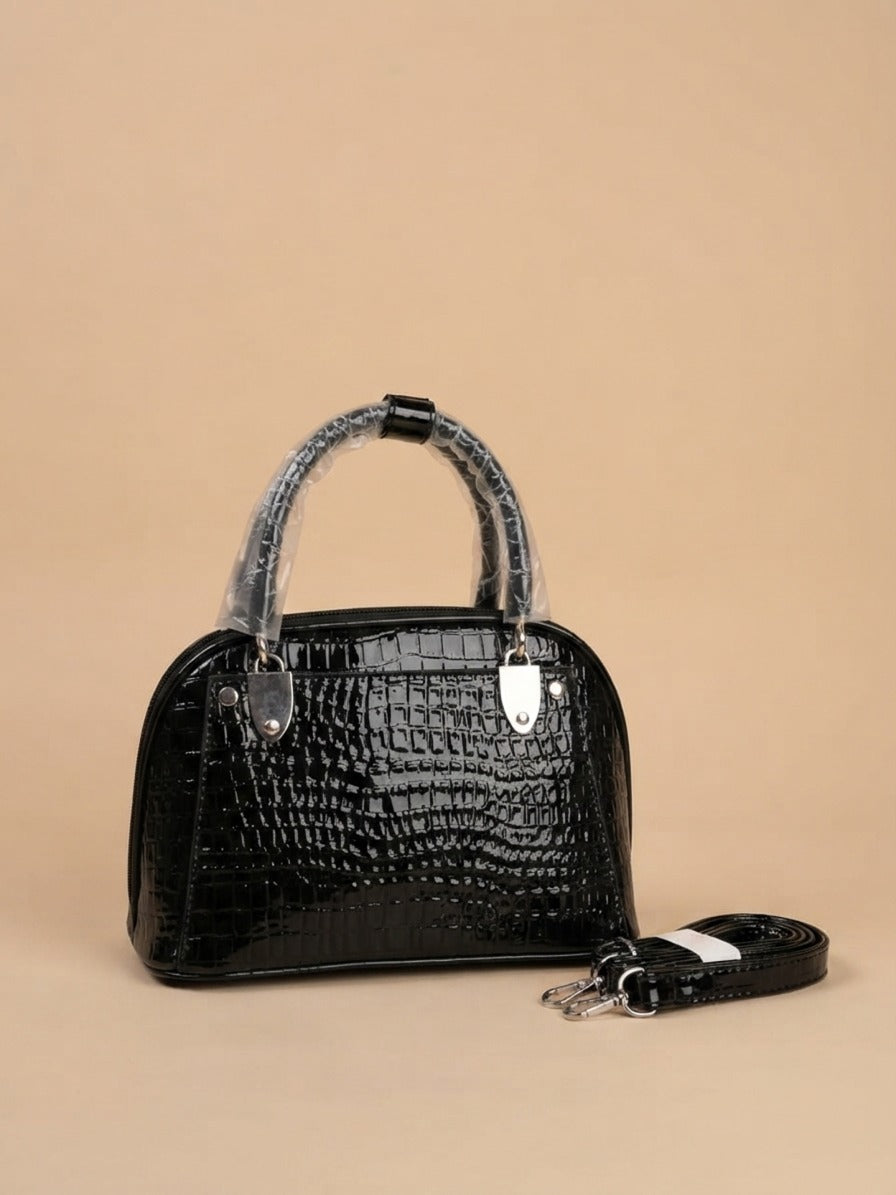 👜 Luxury Crocodile Pattern Handbag –