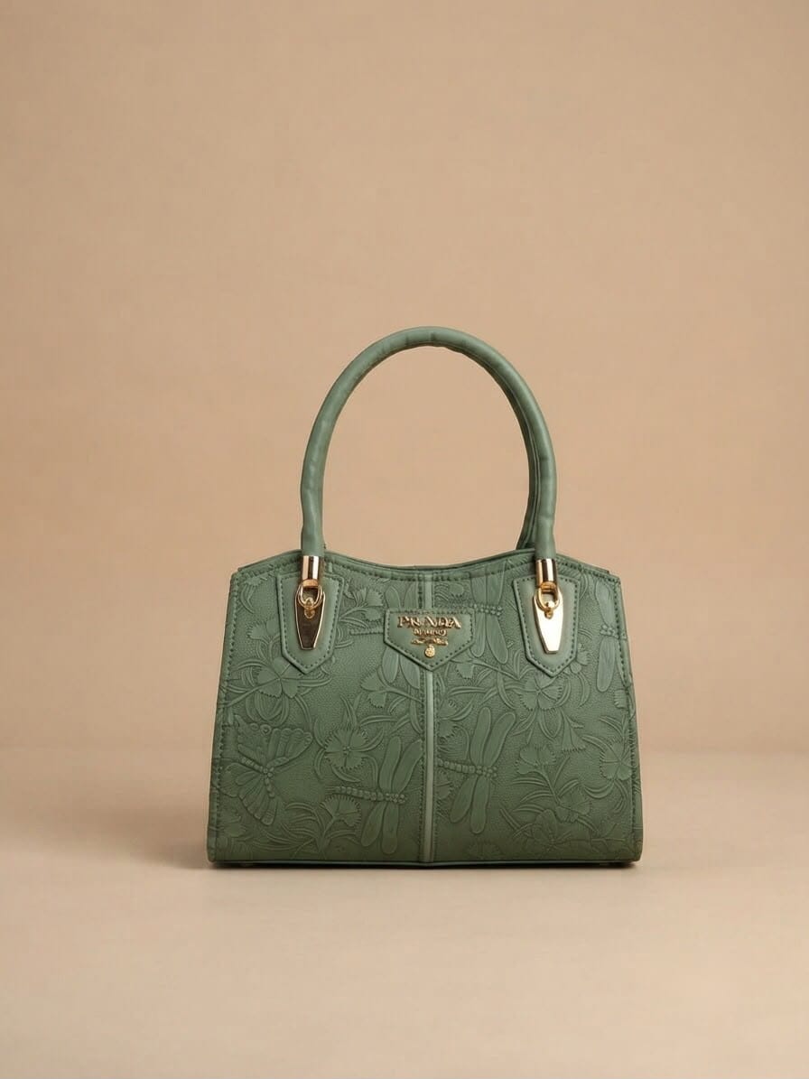 ✨ Elegant Floral Embossed Handbag