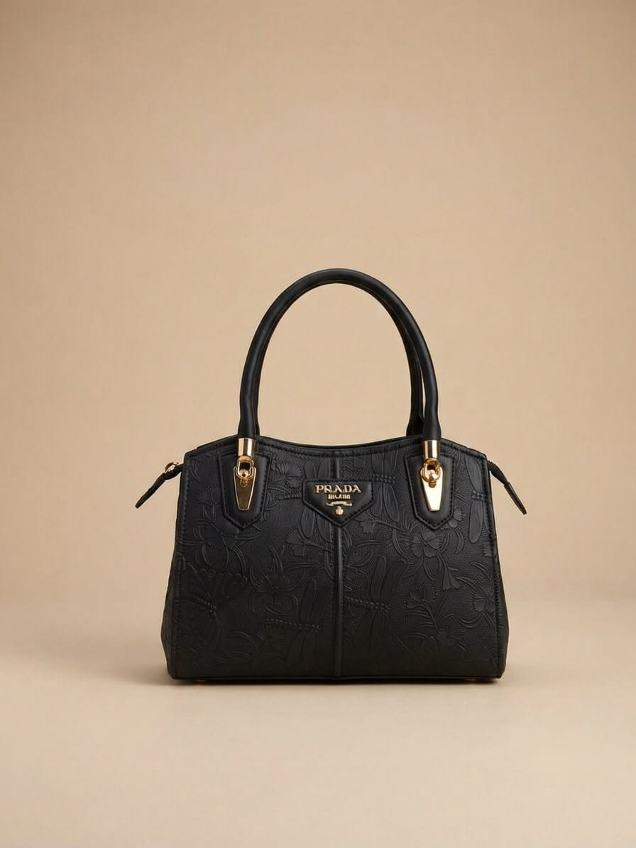 ✨ Elegant Floral Embossed Handbag