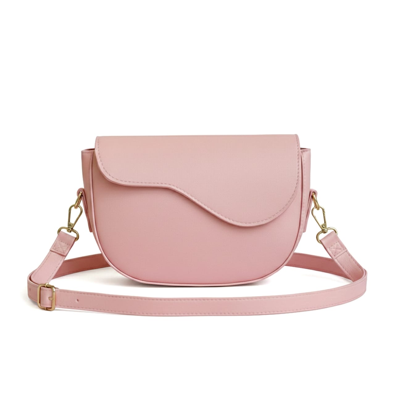 Elegant Half-Moon Crossbody Shoulder Bag – Premium PU Leather