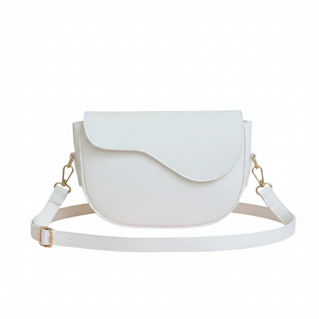 Elegant Half-Moon Crossbody Shoulder Bag – Premium PU Leather